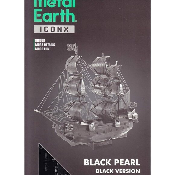 Fascinations Metal Earth Black Pearl Black Version Model Kit Steel Model ICX016B - Picture 1 of 7